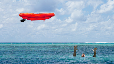 飛行救生艇救援僅3步